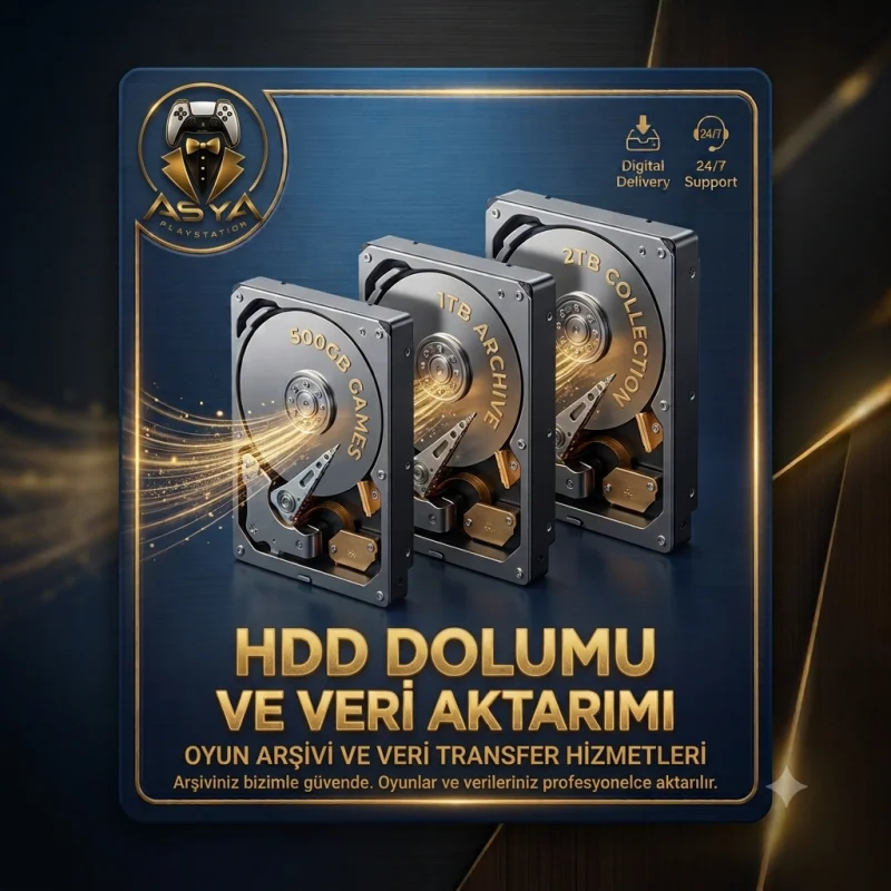 500 GB Oyun Yüklü Harici HDD (PS4 GoldHEN & PS5 etaHEN Uyumlu)